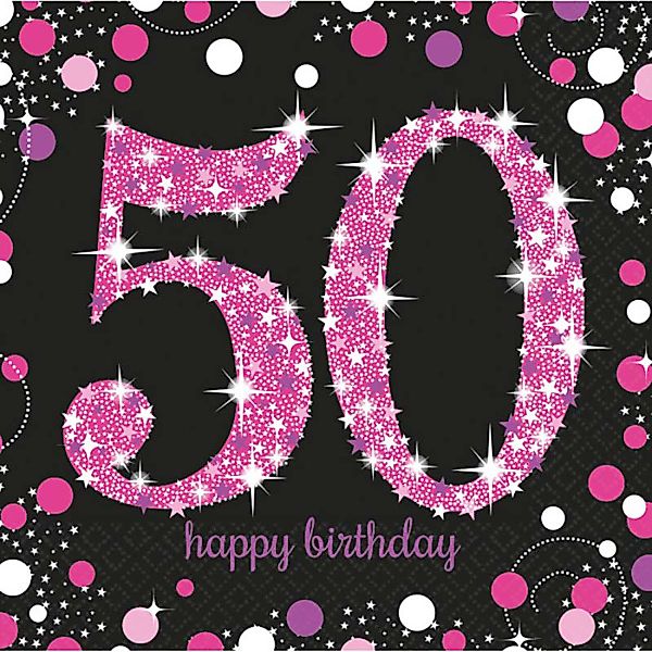Amscan Hängedekoration Servietten Sparkling #50 Pink günstig online kaufen