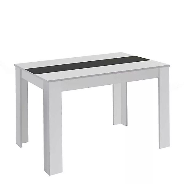 Esszimmer Tisch verwandelbar in Weiß und Schwarz 75 cm hoch günstig online kaufen