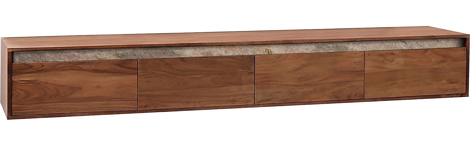 DELIFE Lowboard Stonegrace, Akazie Braun Schiefer günstig online kaufen
