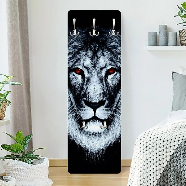 Wandgarderobe Holzpaneel Dark Lion günstig online kaufen