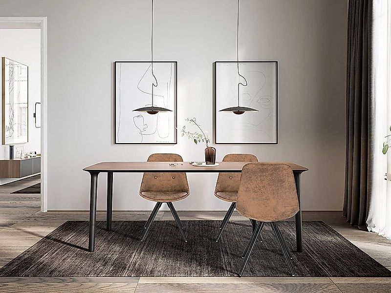 Woltu Esszimmerstuhl (4 St), Stoffbezug Designstuhl Holzgestell Küchenstuhl günstig online kaufen