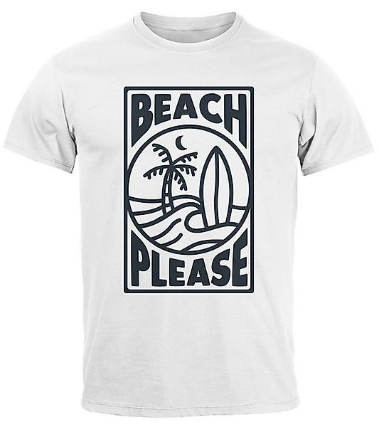 Neverless Print-Shirt Herren T-Shirt Beach Please günstig online kaufen