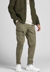 Jack & Jones Herren Cargohose JJIACE JJDEX TAPERED AKM DUSTY OLIVE - Grün günstig online kaufen