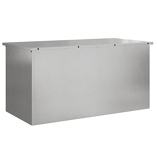 vidaXL Aufbewahrungsbox Außenlagerbox mit Speicher Silber günstig online kaufen