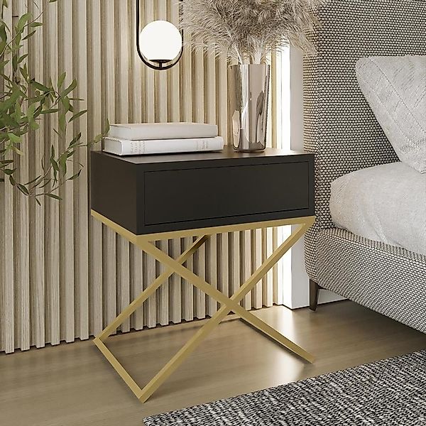 Beautysofa Nachttisch Max (inkl. Schublade, x-förmigen günstig online kaufen