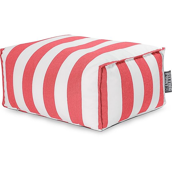 Sitting Point Hocker Santorin Roll 100 l Rot Streifen-Muster günstig online kaufen