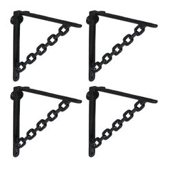 relaxdays Wandregalhalter Regalwinkel 4er Set Ketten-Design, günstig online kaufen