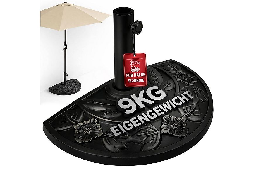 Deuba Schirmhalter halbrund schwarz günstig online kaufen