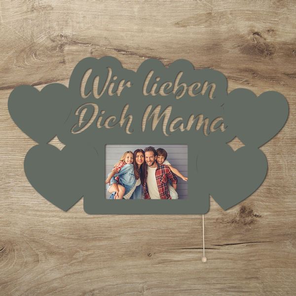 Namofactur LED-Bilderrahmen Geschenk Mama Fotorahmen aus günstig online kaufen