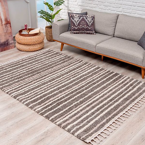 Carpet City Hochflor-Teppich "Pulpy 520" rechteckig 30 mm Höhe besonders we günstig online kaufen