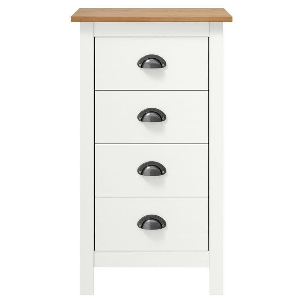 Sideboard Hill Range Weiß 46ã35ã80 Cm Massivholz Kiefer günstig online kaufen