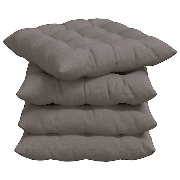 vidaXL Sitzkissen 2 Stk Taupe 40 x 40 x 6 cm Stoff 42015152 günstig online kaufen