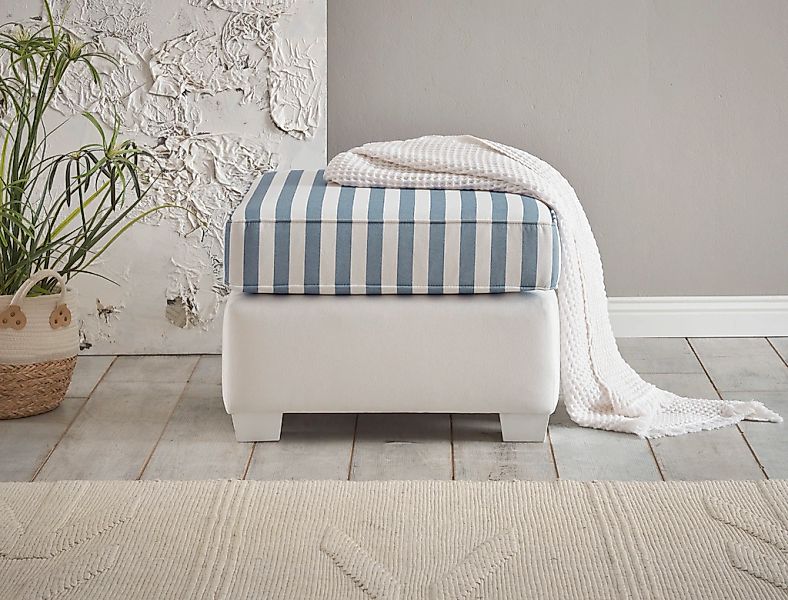 Home affaire Hocker "CALIFORNIA", maritimer Landhausstil, Hocker in 2 Größe günstig online kaufen