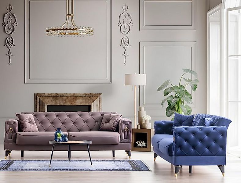 JVmoebel Sofa Elegante Sofagarnitur 3+3 Sitzer Perfekte Kombination aus Sti günstig online kaufen