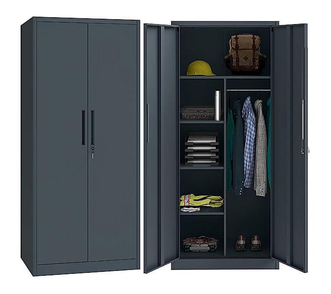 STEELSØN Garderobenschrank Regulus abschließbar (Anthrazit, 1-St) Spindschr günstig online kaufen