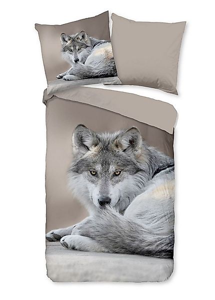 JACK Bettwäsche 135x200cm Wolf Spirit Wölfe, Microfaser, 2 teilig, im klass günstig online kaufen