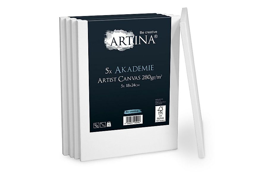 Artina Leinwand Akademie, Keilrahmen 5er Set 18x24cm günstig online kaufen