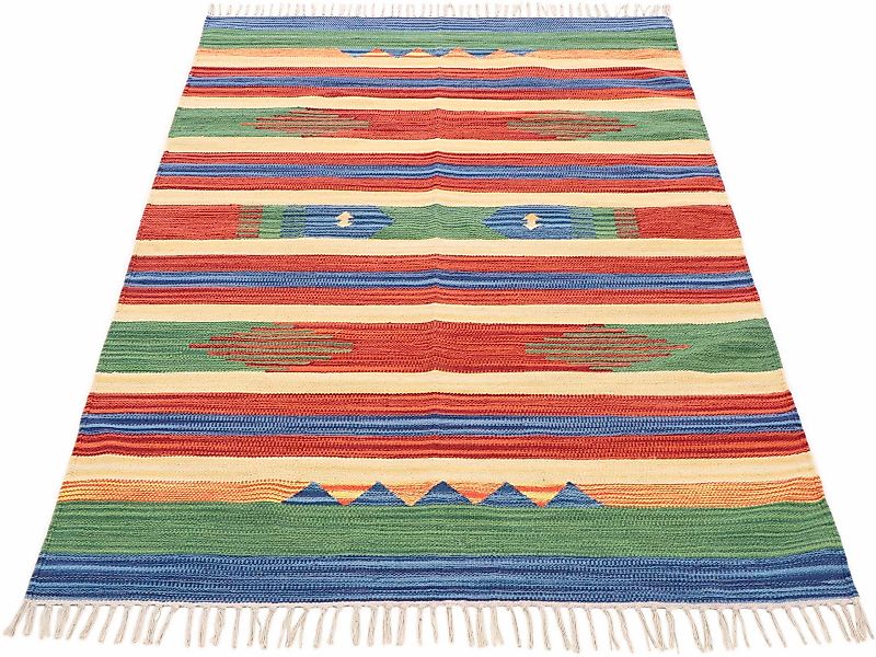 carpetfine Teppich »Kelim Samia«, rechteckig, 5 mm Höhe günstig online kaufen