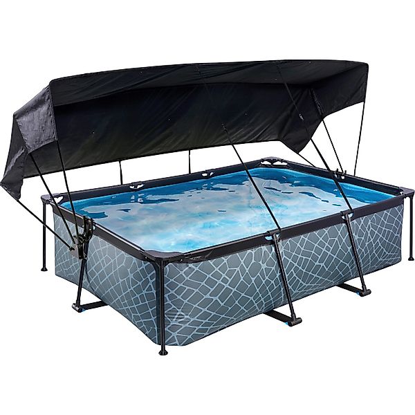 EXIT Lime Pool  Grün 220 x 150 x 65 cm m. Filterpumpe u. Sonnensegel günstig online kaufen