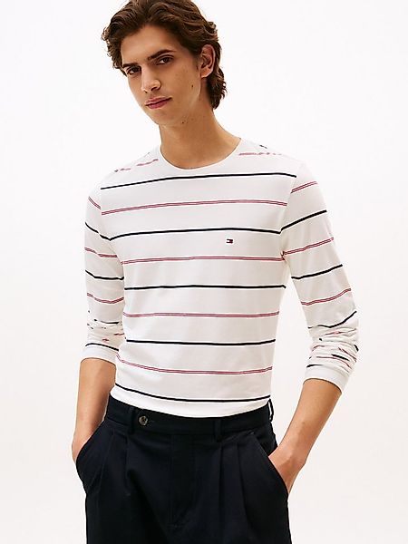 Tommy Hilfiger Longsleeve STRETCH SLIM STRIPE Rundhals, slim fit, Jersey günstig online kaufen