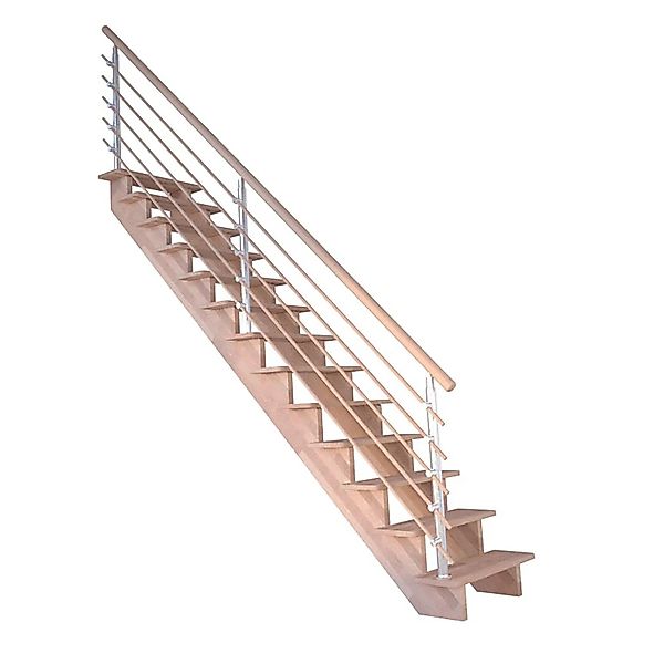 Treppe Lindos Pro Buche Gerade 100 cm Design-Geländer-Holzstäbe FSC® günstig online kaufen