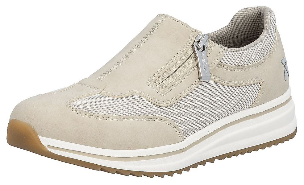 Rieker Slipper Slip-on Sneaker, Halbschuh, Freizeitschuh mit Reißverschluss günstig online kaufen
