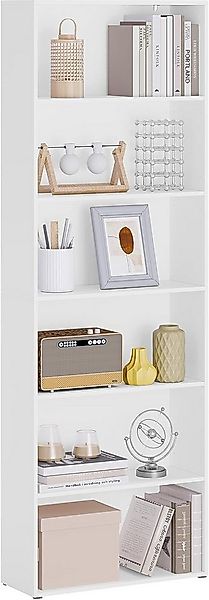 Woltu Bücherregal, 1-tlg., mit 6 verstellbaren Ebenen, Raumteiler stehend, günstig online kaufen