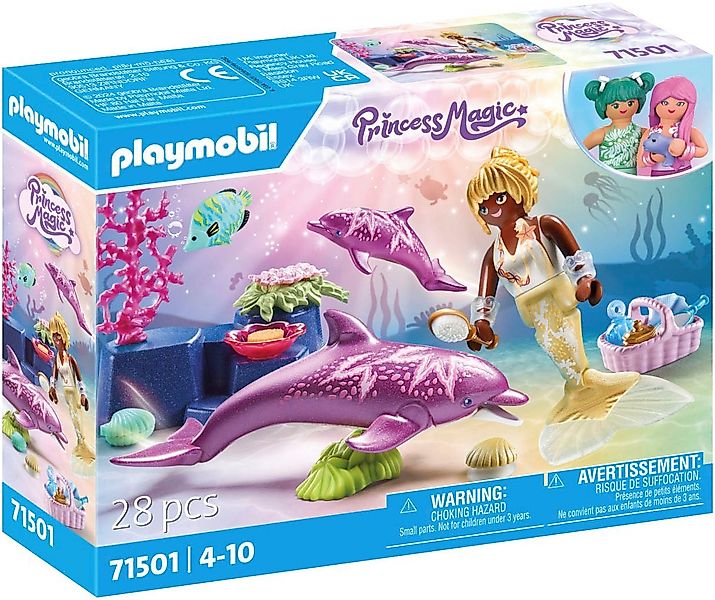 Playmobil® Meerjungfrau mit Delfinen (71501), Princess Magic Konstruktions- günstig online kaufen