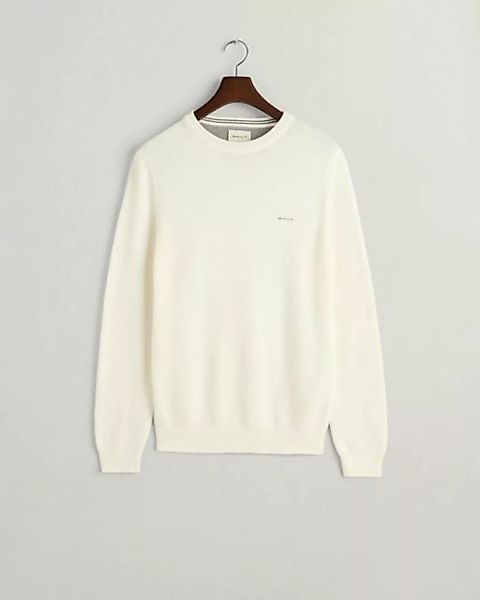 Gant Strickpullover COTTON PIQUE C-NECK, EGGSHELL günstig online kaufen