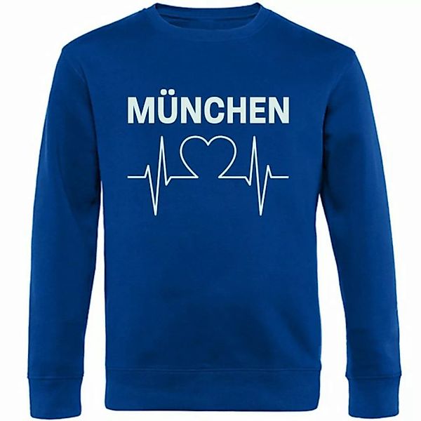 multifanshop Sweatshirt München blau - Herzschlag - Pullover günstig online kaufen