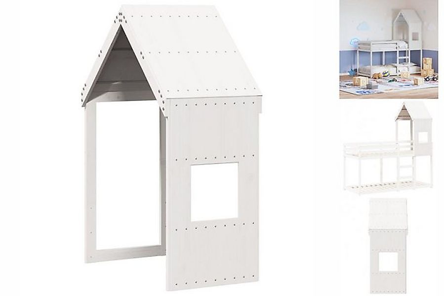 vidaXL Kinderbett Dach für Kinderbett Weiß 55x99x139,5 cm Massivholz Kiefer günstig online kaufen