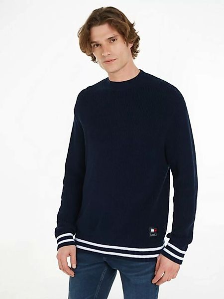 Tommy Jeans Strickpullover TJM REG CONTRAST TIPPING SWEATER mit Kontraststr günstig online kaufen