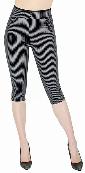 dy_mode Caprihose Damen Capri Hose 3/4 Skinny Pants Kurze Sommerhose Gestre günstig online kaufen