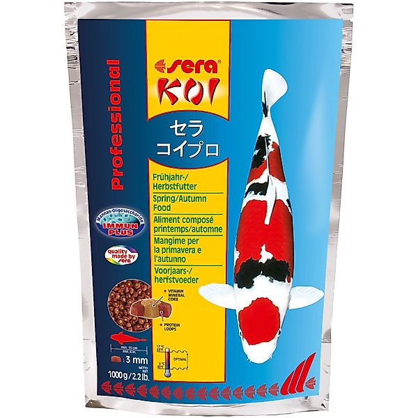 Sera Teichfutter Koi Professional Frühjahr-/Herbstfutter 1.000 g günstig online kaufen