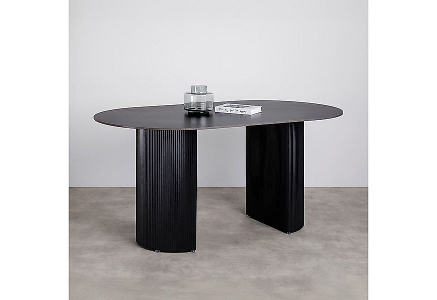 IDIMEX Esstisch LISANDRO, oval 160 x 90 cm mit robuster Keramik-Tischplatte günstig online kaufen
