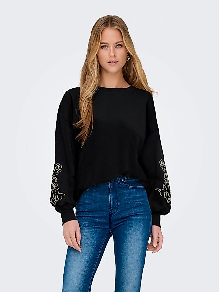ONLY Sweatshirt "ONLBROOKE L/S O-NECK FLOWER SWT" günstig online kaufen