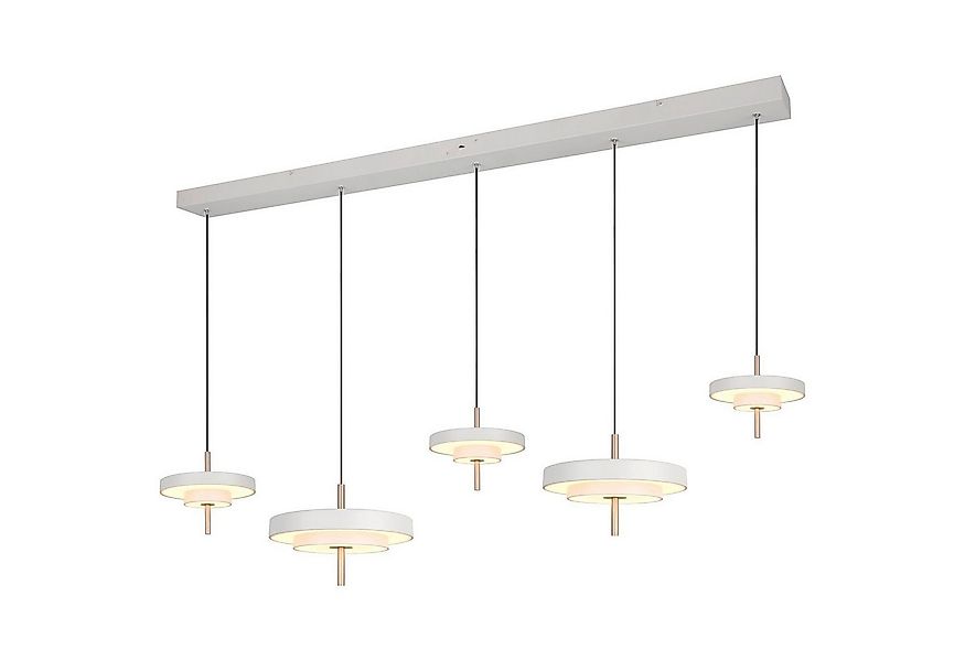 TRIO Leuchten LED Pendelleuchte KEATON, 5-flammig, Braun, Grau, Metall, Anp günstig online kaufen