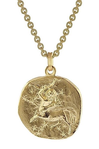 trendor Kette mit Anhänger Schütze Ø 20 mm Gold auf Silber günstig online kaufen