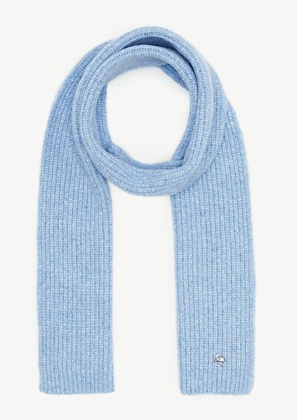comma Halstuch Strick-Schal aus Wollmix, Schmuck-Detail günstig online kaufen