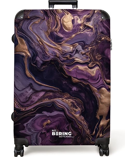 NoBoringSuitcases.com© Hartschalen-Trolley Marmor - Lila - günstig online kaufen