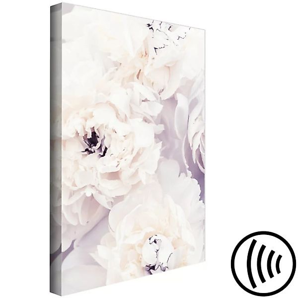 Leinwandbild Cremige Magnolien - Pastellkomposition mit Blumen im Boho-Stil günstig online kaufen