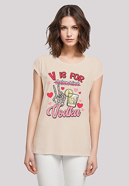 F4NT4STIC T-Shirt "Anti Valentinstag V is for Vodka", Premium Qualität günstig online kaufen