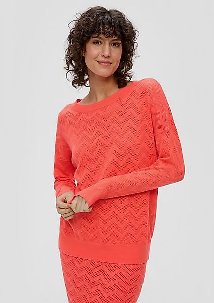 s.Oliver Strickpullover Pullover mit Ajourmuster günstig online kaufen