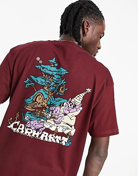 Carhartt WIP – Kogankult Wizard – T-Shirt in Burgunderrot günstig online kaufen