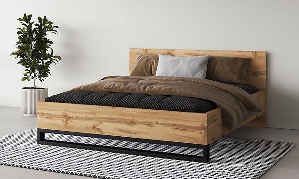 Home affaire Bettgestell »Bronne, Made in Europe, industrial Style, moder u günstig online kaufen