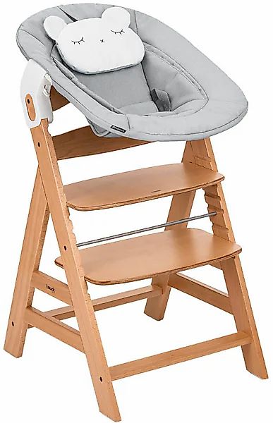 Hauck Hochstuhl »Alpha Newborn Pre, Nature Grey« (Set) 2 Stk.mit Newborn Au günstig online kaufen