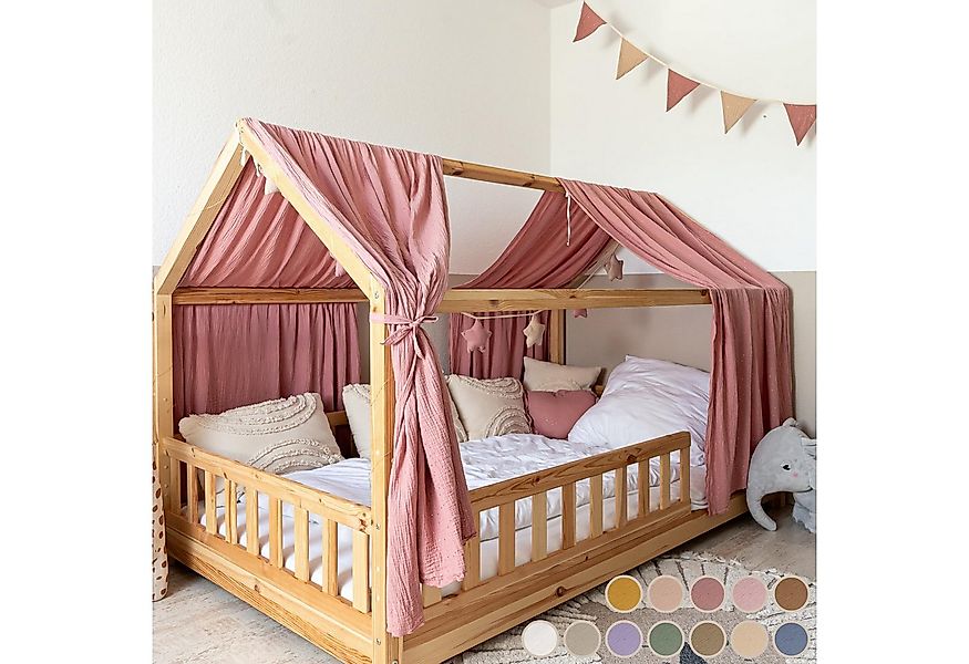 lilimaus Betthimmel Hausbetthimmel Baumwoll Musselin Betthimmel Kinder Haus günstig online kaufen