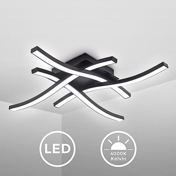 B.K.Licht Deckenleuchte moderne LED Deckenlampe 42,5x42,5cm günstig online kaufen