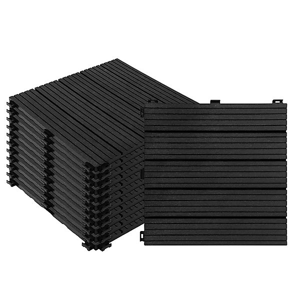 KARAT Terrassenfliesen Claire Wetterfest 30 x 30 cm Grau 11er-Set 1 m² günstig online kaufen