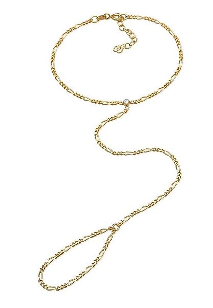 Elli Armkette Handchain Handkette Figaro 925 Silber, mit Kristallen von Swa günstig online kaufen